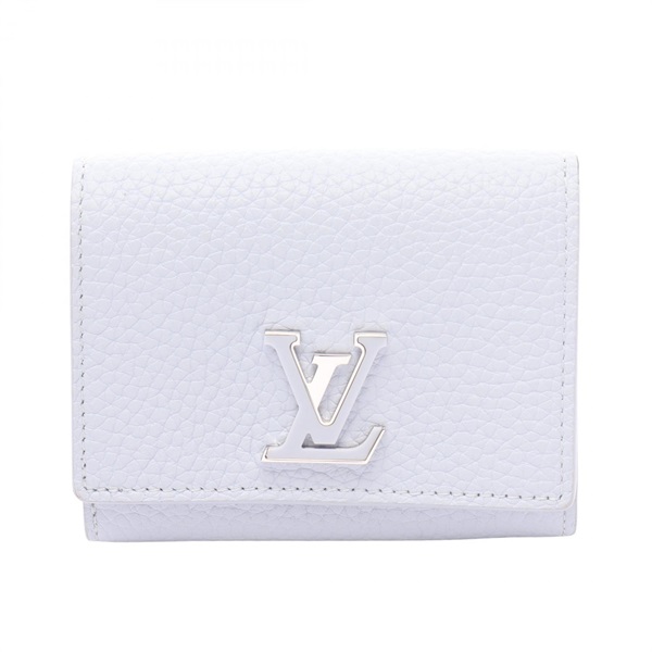 LOUIS VUITTON Portefeuille Capucine Tiny Bi-fold wallet leather Blue Used Women