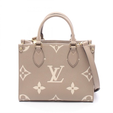LOUIS VUITTON OnTheGo PM Bicolor Shoulder Handbag M45779 Monogram empreinte LV