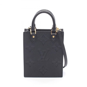 LOUIS VUITTON Petit Sac Plat Crossbody Handbag M81417 Monogram empreinte leather