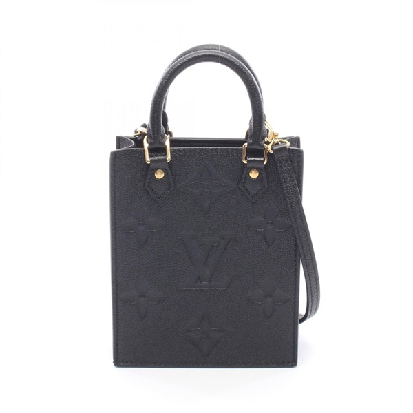 LOUIS VUITTON Petit Sac Plat Crossbody Handbag M81417 Monogram empreinte leather