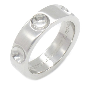 LOUIS VUITTON Petite Berg Implant Ring Pt950Platinum Used Us size 4.3 #47 women