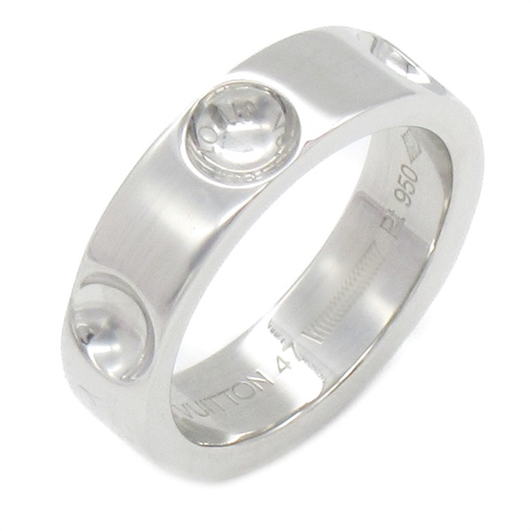 LOUIS VUITTON Petite Berg Implant Ring Pt950Platinum Used Us size 4.3 #47 women