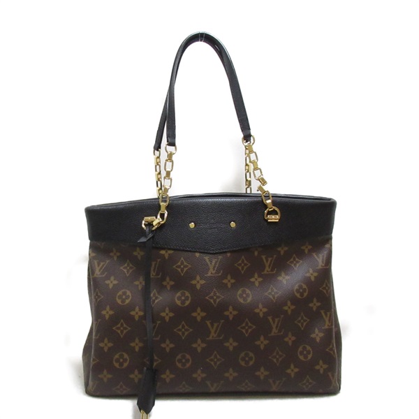 LOUIS VUITTON Pallas Shopper Tote chain shoulder Bag M51198 Monogram Noir Used
