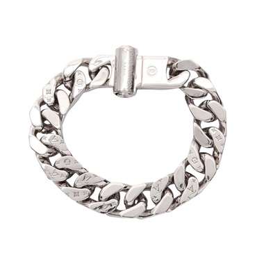 LOUIS VUITTON Metal LV Chain Links Bracelet M68273 Stainless Steel 17.5cm mens