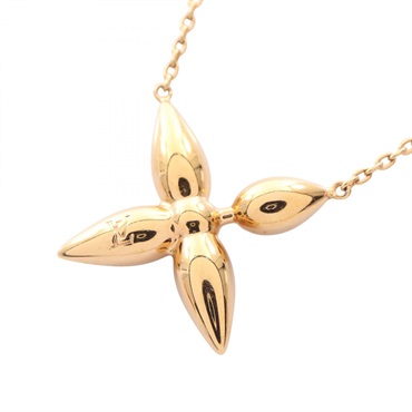 LOUIS VUITTON Collier Louisette Necklace Pendant Gold Plated Used Women LV