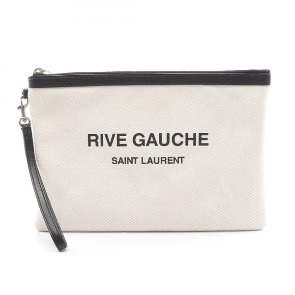 YVES SAINT LAURENT RIVE GAUCHE business secibd clutch bag 581369 canvas leather