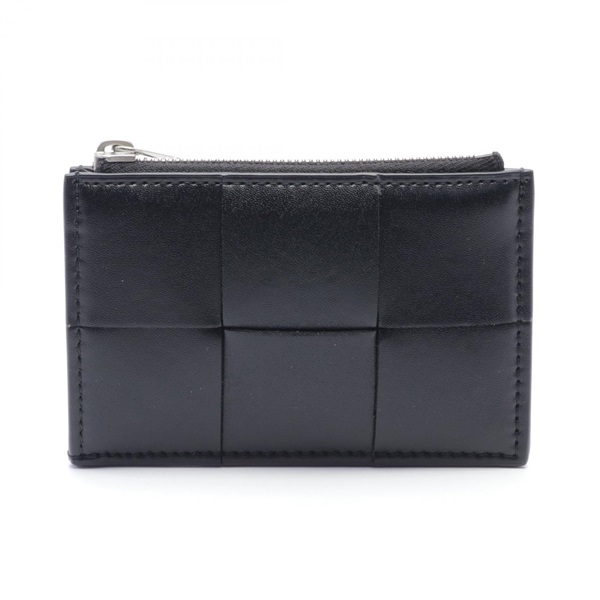 BOTTEGA VENETA cassette coin purse Wallet 679850 VBWD2 8803 leather Black Used