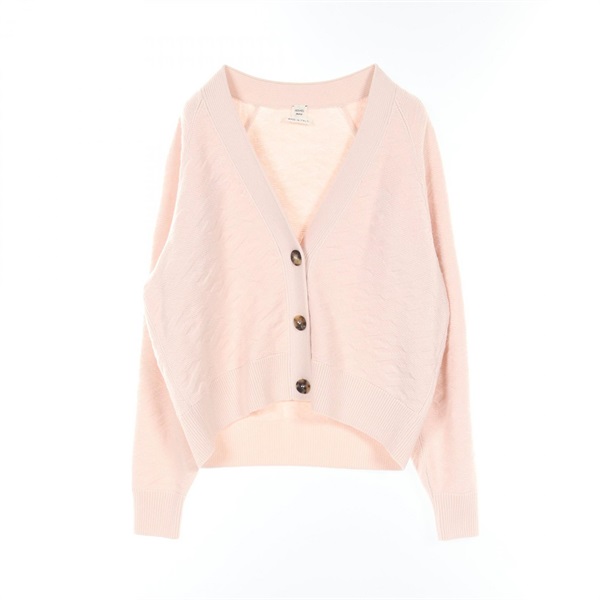 HERMES H motif cardigan knitwear coat  2E2701DE wool Pink Used Women size 34