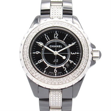 CHANEL J12 Wrist Watch H1338 Quartz ceramic Used Women CC Coco