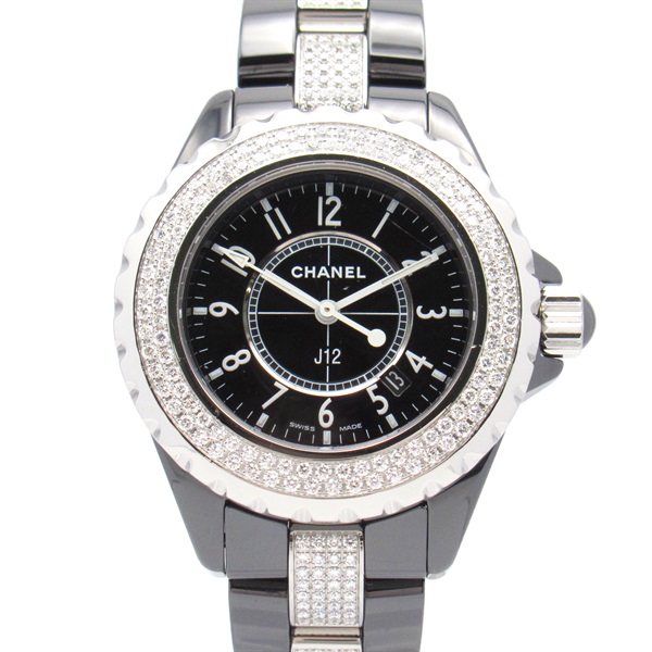 CHANEL J12 Wrist Watch H1338 Quartz ceramic Used Women CC Coco