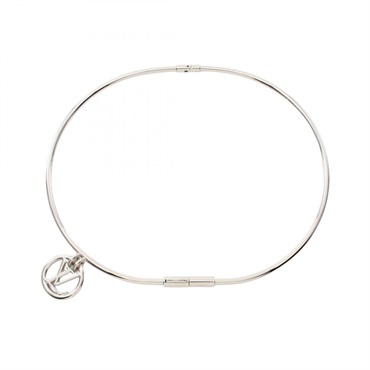 LOUIS VUITTON Logo charm belt MP202M stainless steel Used Women LV