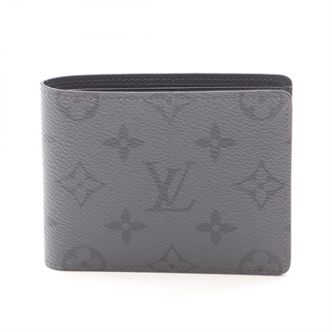 LOUIS VUITTON Portefeuille Slender wallet M80906 Monogram eclipse Gray used mens