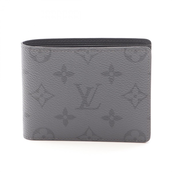 LOUIS VUITTON Portefeuille Slender wallet M80906 Monogram eclipse Gray used mens