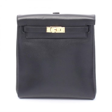 HERMES Kelly a Dos PM Rucksack Backpack C Gulliver leather Noir Used women