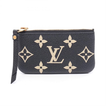 LOUIS VUITTON Pochette Cle Bicolor coin purse M80885 Monogram empreinte Black LV