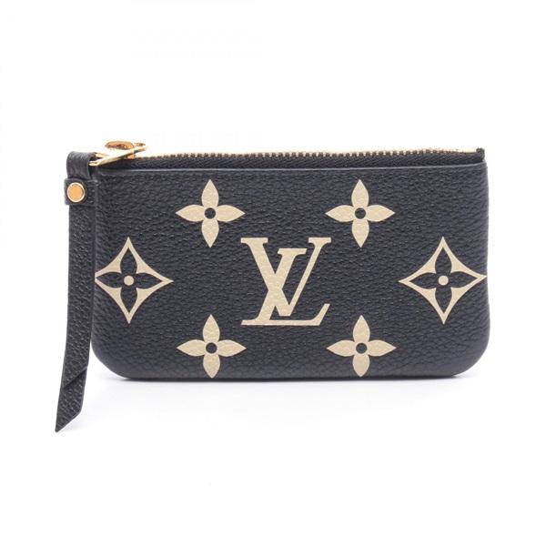 LOUIS VUITTON Pochette Cle Bicolor coin purse M80885 Monogram empreinte Black LV
