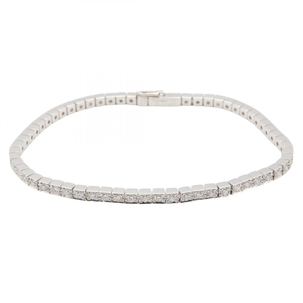 CARTIER Laniere Diamond Bracelet 18KWG White Gold 17.5㎝ Used Women