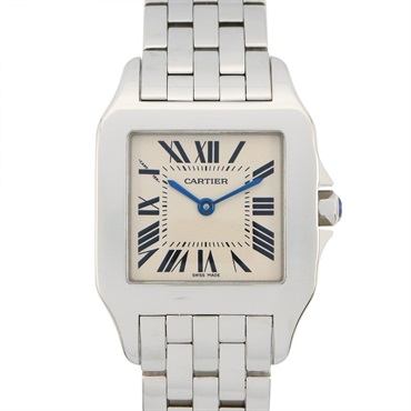 CARTIER Santos de Moiselle LM Wrist Watch W25065Z5 Quartz SS Used mens