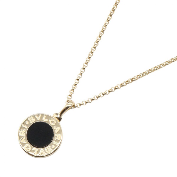 BVLGARI Bulgari Bulgari Onyx Necklace Pendant 18KYG Yellow Gold Black Used women