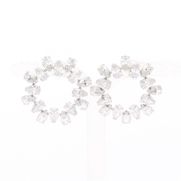 SWAROVSKI Millenia Hoop Pierced earrings Stainless Steel Rhinestone Used Women