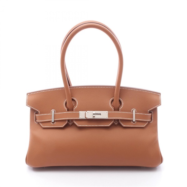 HERMES Shoulder Birkin Light 29 Shoulder Bag Evercolor leather Gold Used K SHW
