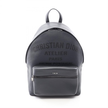 Dior Rucksack Backpack leather Gray Used mens logo