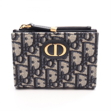 Christian Dior 30 Montaigne Dahlia Oblique Bi-fold wallet purse S2197UTZQ_M928