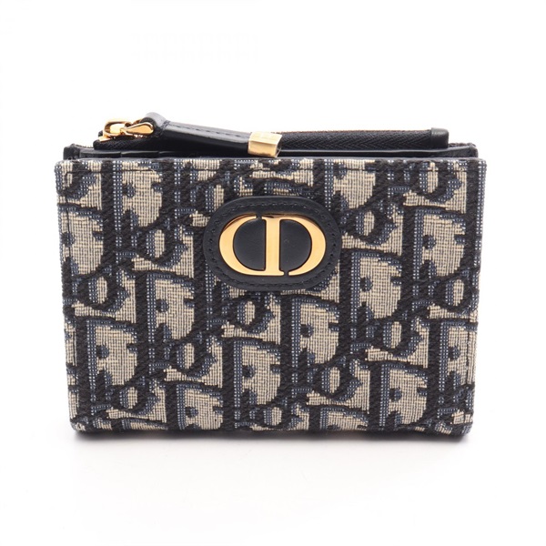 Christian Dior 30 Montaigne Dahlia Oblique Bi-fold wallet purse S2197UTZQ_M928