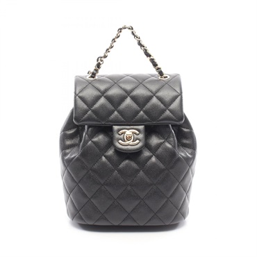 CHANEL Matelasse Rucksack Backpack AS4058 Leather Black Used Women SHW CC