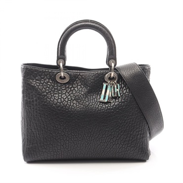 Christian Dior Diorissimo Medium Crossbody Shoulder Handbag Calf leather BK Used