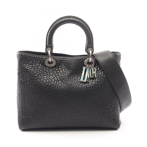 Christian Dior Diorissimo Medium Crossbody Shoulder Handbag Calf leather BK Used