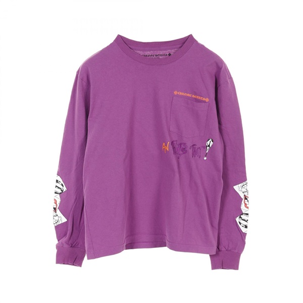 CHROME HEARTS Chrome MATTY BOY I WANT MORE NOT LESS T-shirt cotton #L Purple men