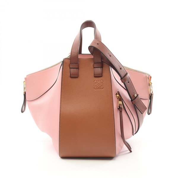 LOEWE Hammock Small Hand shoulder crossbody bag 387.30WS35 leather Pink Brown