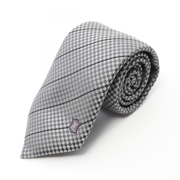 LOUIS VUITTON Cravat Ex Tie silk Gray Gres Used mens
