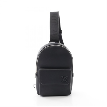 LOUIS VUITTON Pilot Sling Waist bum bag M11601 LV Aerogram leather ink blue used