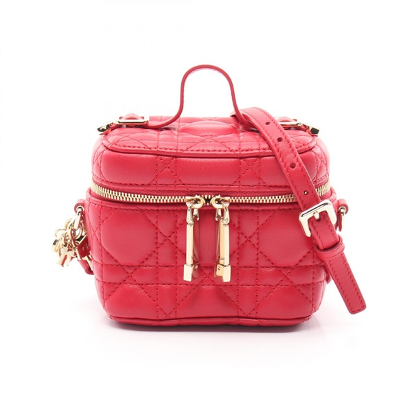 Christian Dior Lady Dior Micro Vanity Cannage Hand crossbody bag S0918ONMJ red