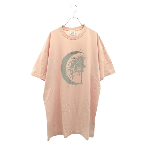 VETEMENTS Short Sleeve T-shirt UE51TR740P Cotton Pink #XS Used Mens