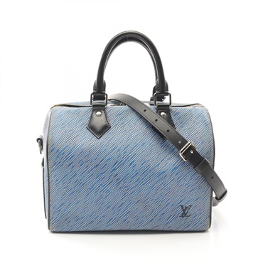 LOUIS VUITTON Speedy Bandouliere 25 2way Handbag M51280 Epi denim Blue Used LV