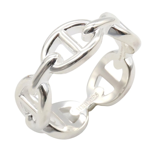 HERMES Enchainee PM Ring Rilver925 Silver Used unisex US size 7.25 #56