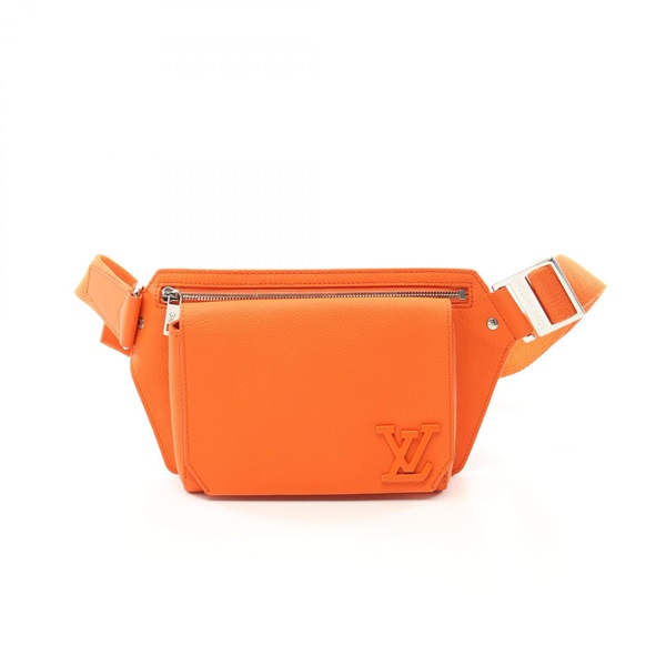 LOUIS VUITTON Bum NV Waist belt bag M59625 Aerogram leather volcano Orange Used