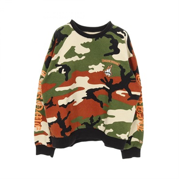 CHROME HEARTS × MATTY BOY PPO CAUTION SWTSHRT sweat cotton Khaki Multi #XL mens