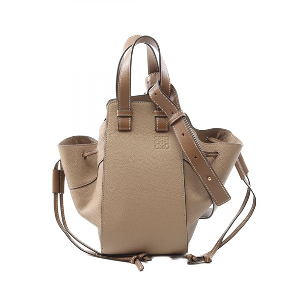 LOEWE Hammock Small 2Way Shoulder Handbag 314.12BZ95 Leather Beige Brown Used