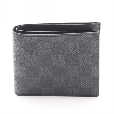 LOUIS VUITTON Portefeuille Marco NM Bi-fold wallet N63336 Damier graphite Noir