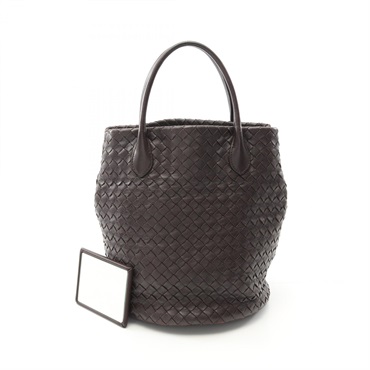 BOTTEGA VENETA Intrecciato Handbag leather Brown Used Women
