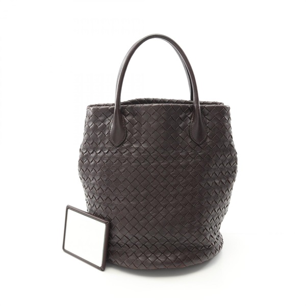 BOTTEGA VENETA Intrecciato Handbag leather Brown Used Women