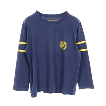 CHROME HEARTS Horseshoe 33 long sleeve top cotton Blue Yellow Used Women size M