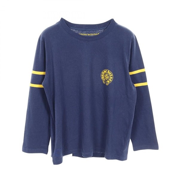 CHROME HEARTS Horseshoe 33 long sleeve top cotton Blue Yellow Used Women size M