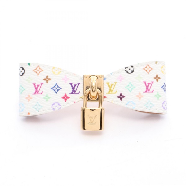 LOUIS VUITTON Takashi Murakami Hair clip accessories White monogram Used LV