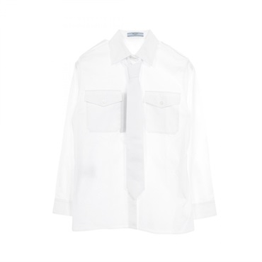 PRADA tops #36 shirt blouse cotton White Women