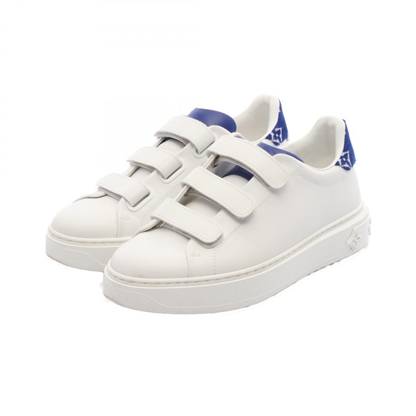 LOUIS VUITTON Timeout line sneakers shoes leather White Used mens #36 1/2